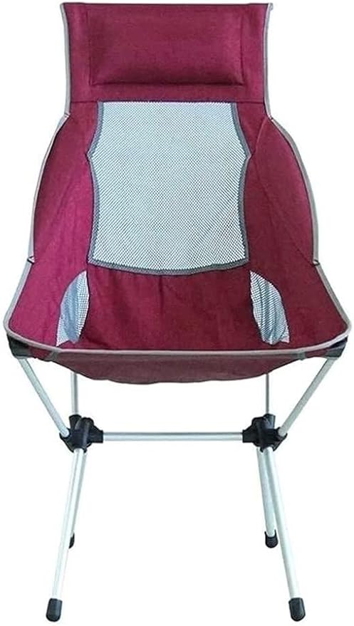 Portable Folding Outdoor Camp Chair with Backrest Lightweight Moon Chair for Fishing Camping and Hiking Aviation Aluminum Alloy