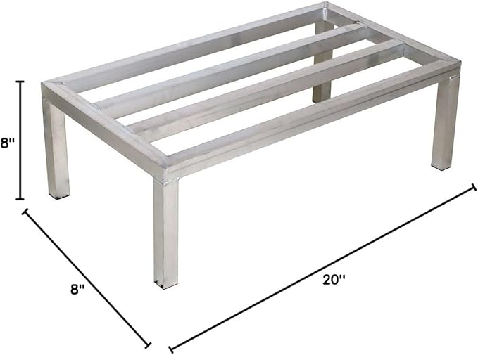 Update International Aluminum. Dunnage Rack 20in x 36in silver