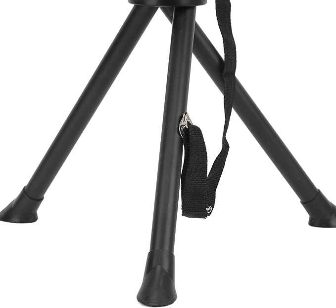 Folding Tripod Stool 200KG Load Bearing Anti Slip Good Stability Portable Foldable Chair for Outdoor Fishing Camping Picnics (Black)