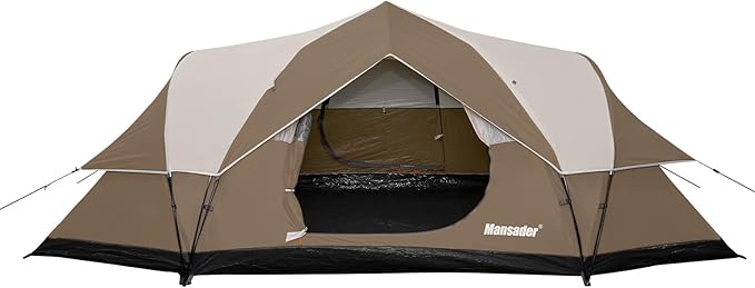 6 Person Family Camping TentWaterproof Windproof with Top RainflyEasy Set UpPop Up Tent for Outdoor Camping Hiking Trave