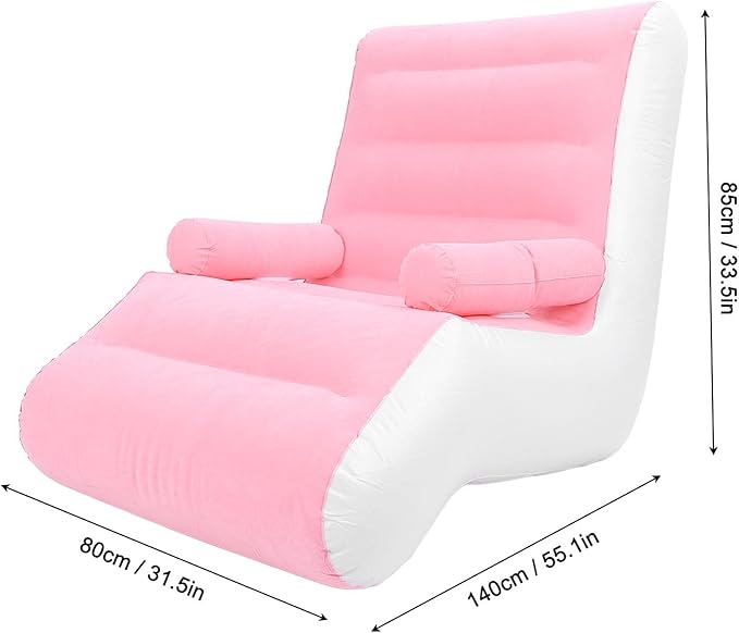 Inflatable Sofa Bed Inflatable Lounge Chair Portable Foldable Inflatable Lounge Sofa with Armrests for Living Room Bedroom Office Travel Camping