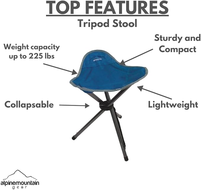 Tripod Stool Camp Chair by Caddis Sports