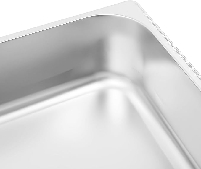 Food Pan with Lid 4-Pack Stainless Steel Steam Table Pans 4 Inch Deep 0.8mm Thick Anti-Jam Commercial Food Pan with Lids for Buffet Catering Restaurant Hotel Party &amp Home Kitchen Storage