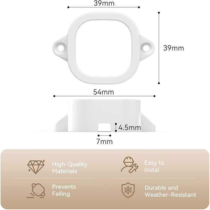 FORHOGAR 60PCS Mounting Brackets Compatible with Govee Outdoor Lights Pro H706 Light Clips for Govee Permanent RGBIC LED Lights 3M Glue Replacement Outdoor Lights Decor Extension(White)