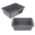 Healifty 2pcs Commercial Plastic Bus Tubs 34x23.8x10.9cm with Handles Rectangular Dish Washing Boxes for Restaurant Food and Dish Transport Multipurpose Utility Storage Bins