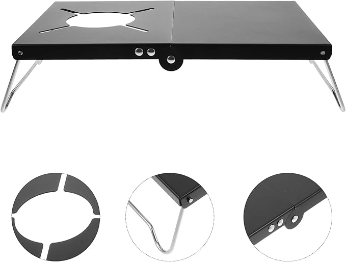 balacoo Camping Table Grill Stand for Outdoor BBQ Smoke Grill Open Fire Cooking Stand Sturdy Versatile Lightweight