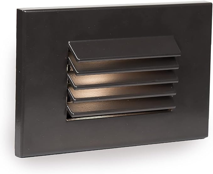 WAC Landscape Lighting LEDme 120V LED Horizontal Louvered Indoor and Outdoor Step and Wall Light 3000K Built-in LED in Bronze