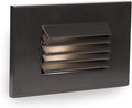 WAC Landscape Lighting LEDme 120V LED Horizontal Louvered Indoor and Outdoor Step and Wall Light 3000K Built-in LED in Bronze