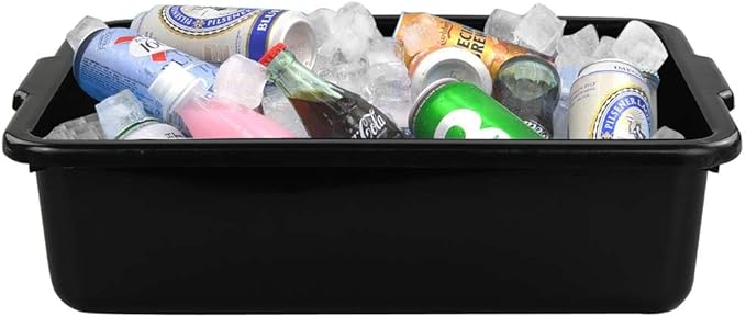 Black Commercial Plastic Bus Box Bus Tub Set of 3