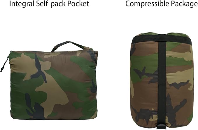 LOOGU Camo Blanket Waterproof Insulation Poncho Liner for Outdoor Camping Hiking Hunting Survival Backpacking Picnicking