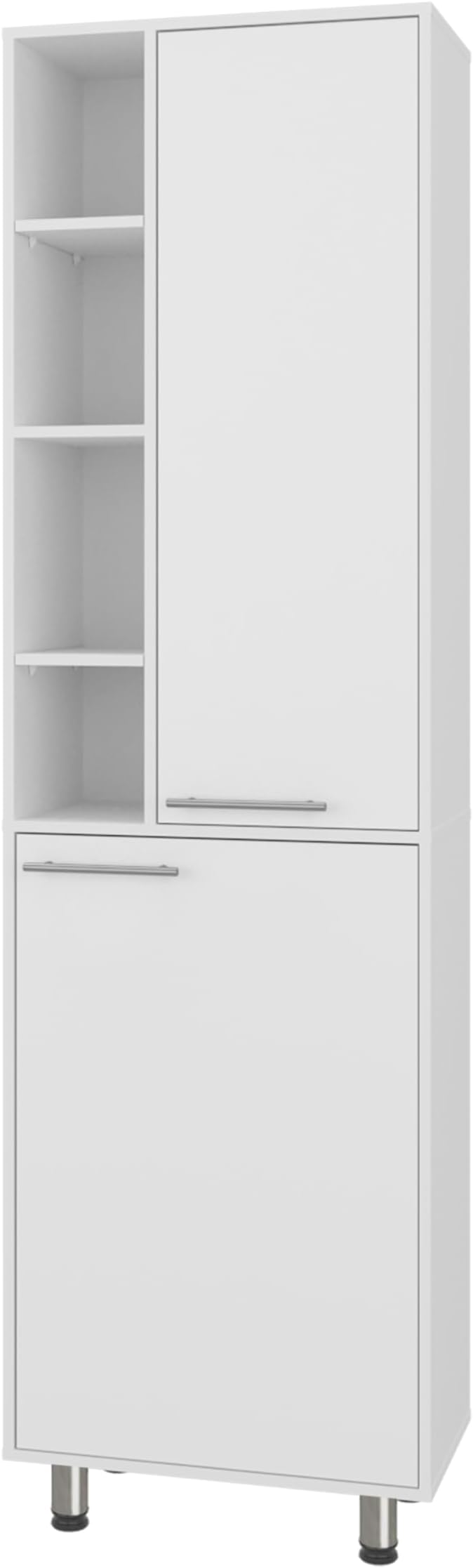 Kitchen Multiple Open and Closed Shelves Design White