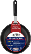 New Star Foodservice 10-Inch Nonstick Aluminum Fry Pan with Heat-Resistant Handle Sleeve 2.0-Inch Depth