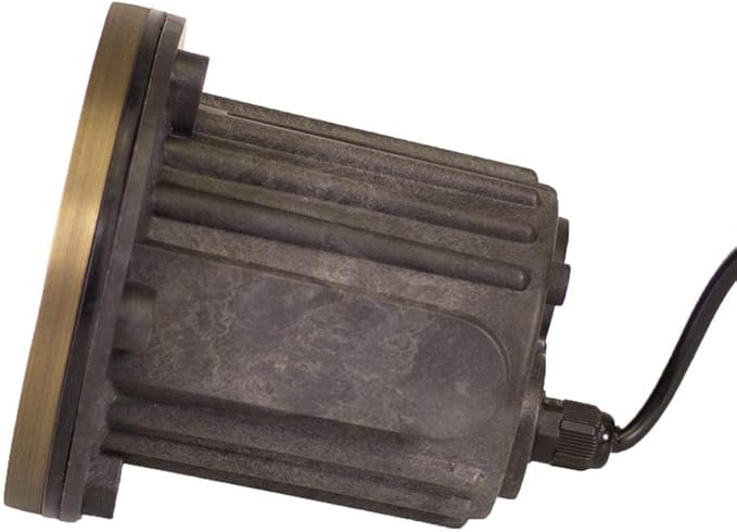 12V Brass In-Ground Well Light (Open Top) with 5W 2700K Warm White MR16 LED Bulb for Low Voltage Landscape Lighting of Outdoor Pathway Garden Shrubs Columns or Trees