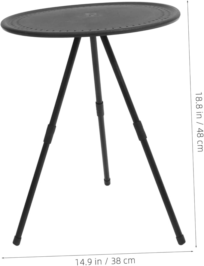 Compact Round Folding Table Adjustable Height Lightweight Portable Camping and Picnic Table Foldable Small Coffee for Outdoor Use Versatile for BBQ Festivals and Home Use