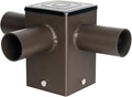 Tenon Adapter for 4 Inch Square Poles with 3 Horizontal 90 Degree TenonsSlip Fitter Mount Tenon Adapter Bracket for 3 Fixture LED Parking Lot Street Light