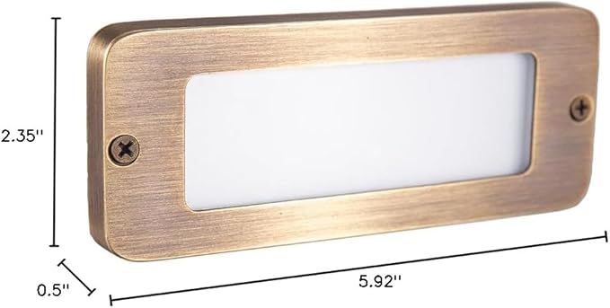 VOLT Cast Brass 12V 3W 2700K Warm White Mini Thin LED Outdoor Step Light (20 Lumens) for Low Voltage Landscape Lighting