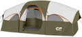 CAMPROS CP Tent 8 Person Camping Tents Weather Resistant Family Tent 5 Large Mesh Windows Double Layer Divided Curtain for Separated Room Portable with Carry Bag