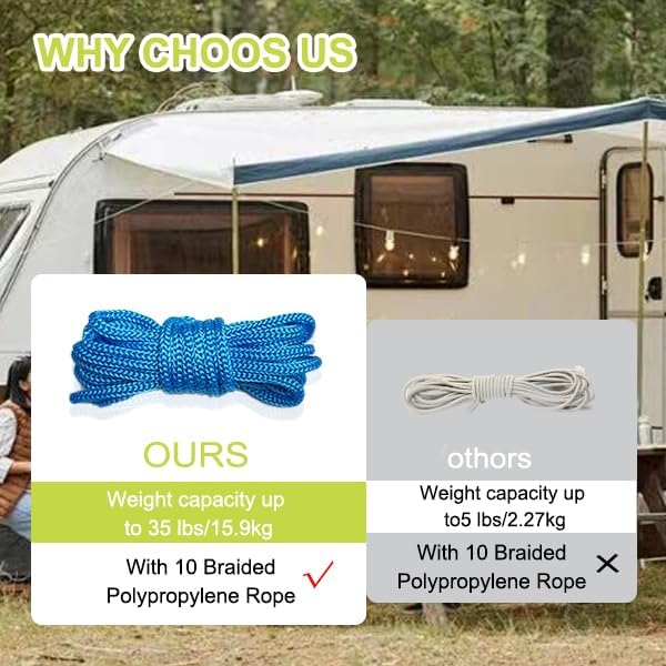 Rope Tightening Tool &amp Tensioner: Retractable Rope with Alloy Buckle for Outdoor Enthusiasts - Perfect for Camping Tent Building Tarp Tie Downs Hammock Installation &amp Outdoor Gear Securing (