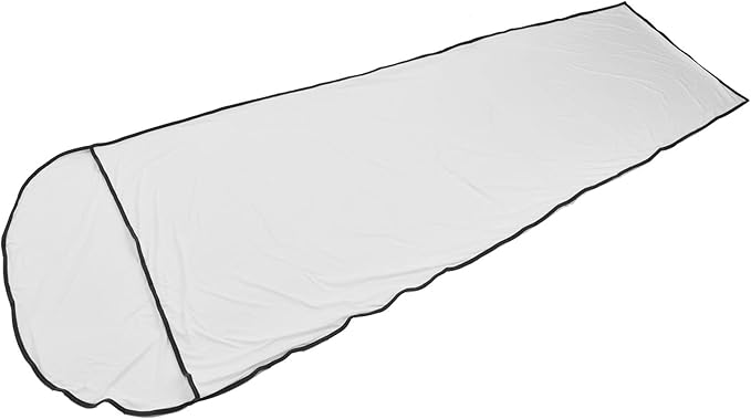 Ultralight Multifunctional Sleeping Bag Liner Elastic and Breathable for Camping Hiking Backpacking with Storage Bag Skin Friendly Polyester Fabric Unfolded Size 78.7x31.5in (White)