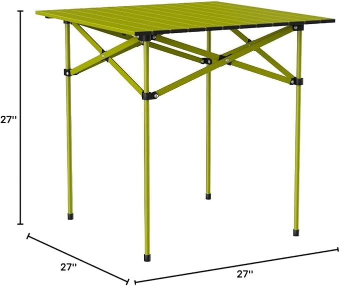 TA2727G Tall Aluminum Portable Table with Carrying Bag Green