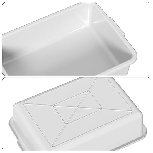 4 Pack Rectangle Utility Dish Tubs 13 Liter Restaurant Bus Tub Light Gray