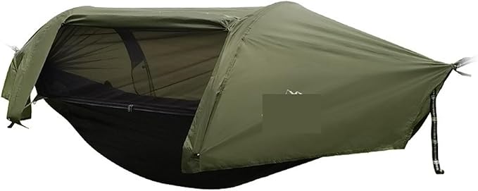 Compatible For Travel Mosquito Net Hammock Waterproof Outdoor Camping Hiking Integrated Tent(Armygreen)