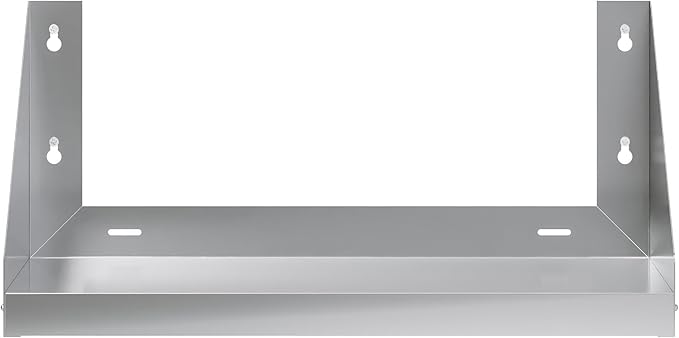 AmGood Stainless Steel Wall Shelf with Side Guards (24 Long x 12 Deep)