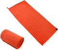 Fleece for Adults Comfortable Outdoor Camping Gear with Opening Compact Storage Bag Linkable Design for Hiking Travel Orange