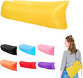 Inflatable Couch Air Sofa Hammock Portable Waterproof Anti Air Leaking Design Camping Chair for Traveling Beach Picnics &amp Music Festivals Camping (Yellow)