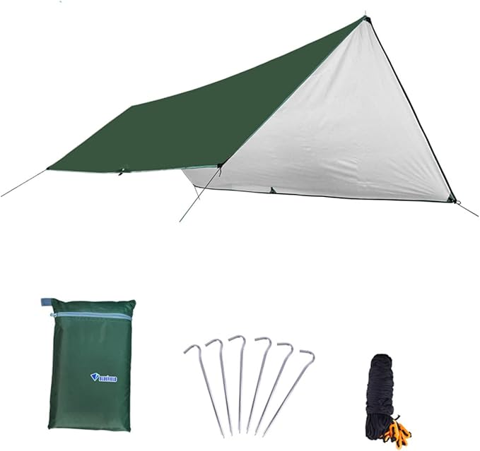 POPETPOP 1Set Large Outdoor Camping Footprint Tarp Groundsheet Blanket Mat Versatile Sunshade Canopy for Beach Picnic and Rain Shelter