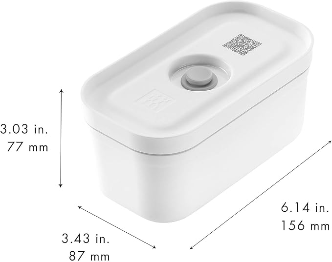 ZWILLING Fresh &amp Save Plastic Lunch Box Airtight Food Storage Container Meal Prep Container BPA-Free White - Small