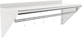 12''x48'' Wall Mounted Stainless Steel Shelf with Suspension Rod NSF Commercial Metal Wall Mounted Floating Shelf for Kitchens Restaurants Food Trucks Garages Homes and Hotels