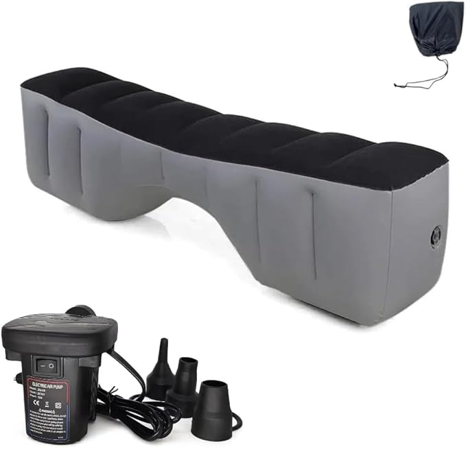 Car Bed Car Air Bed Car Mattress Back Seat Bed Back Seat Gap Filler Pad Inflatable Extender Portable Sleeping Accessories for SUV Camping Travel Rest with Air Pump