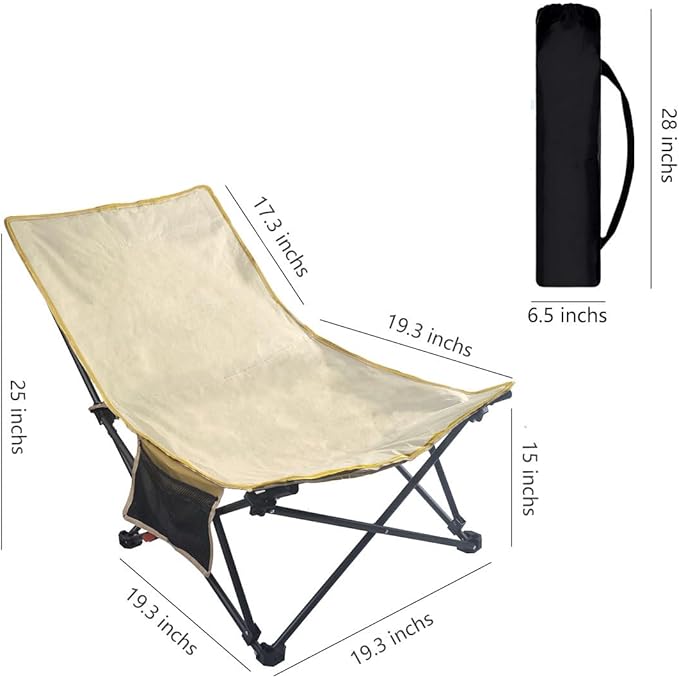 Beach Chairs for Adults 2 Pack Adjustable Backrest Sand Chair with Carrying Bag for OutdoorsTravel Concert Lawn Festival Support 350lbs