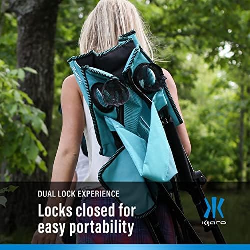 Kijaro XXL Dual Lock Portable Camping Chair - Supports Up to 400lbs - Enjoy The Outdoors in a Versatile Folding Sports &amp Outdoor Chair