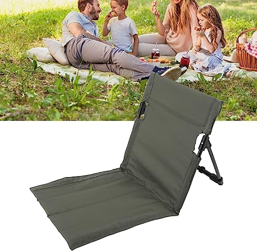 Zerodis Portable Folding Beach Lounge Chair with Backrest - Vibrant Design Oversized Zippered Pocket - Easy to Unfold 600D Oxford Cloth 7075 Aluminum Alloy (Army Green)