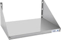 Profeeshaw Stainless Steel Microwave Shelf 18x24 Heavy Duty Wall Mounted Floating Shelf NSF Certified Appliance Rack for Commercial &amp Home Kitchens Restaurants Hotels Bars