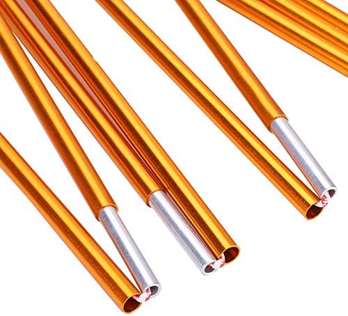 2Pcs Outdoor Camping Tent Poles 7.9mm / 0.3in Telescoping Tent Pole Awning Shelter Suitable for Camping HikingBackpacking for Camping Tents and Accessories