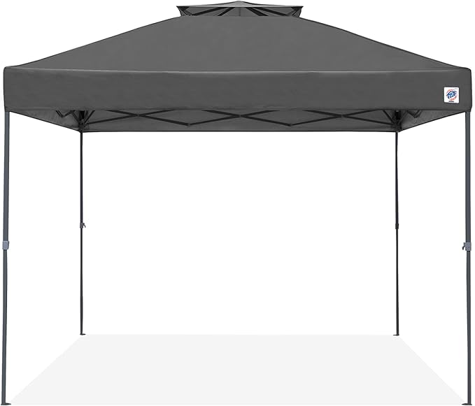 E-Z UP Patriot ONE-UP Technology Vented Shelter 10' x 10' Steel Grey