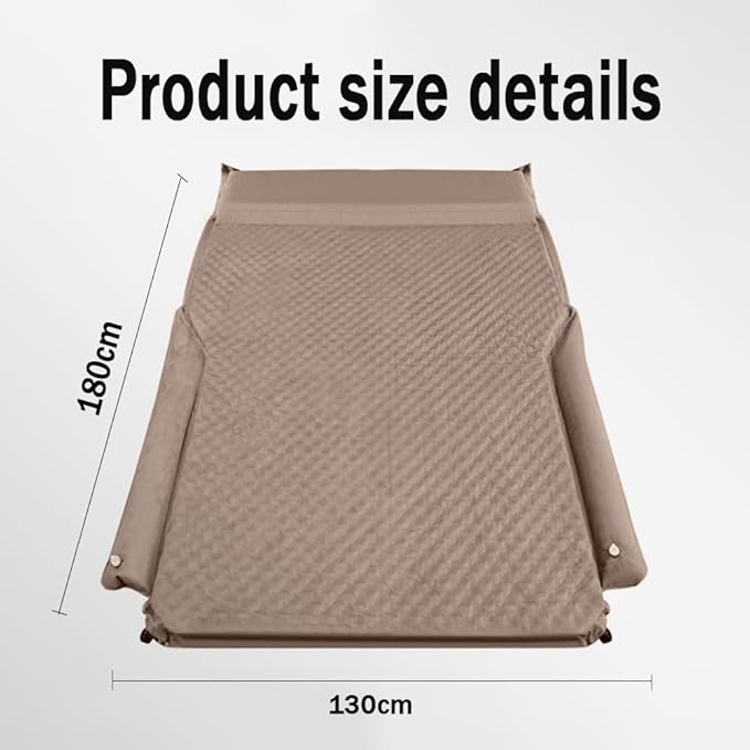 Car Air Mattress for MG 5 SW EV/MG 4 EH32 MG5 SW/MG4 Foldable Thickening Quick Rebound Self-Driving Camping Travel Trunk MattressBrown-with Pillow