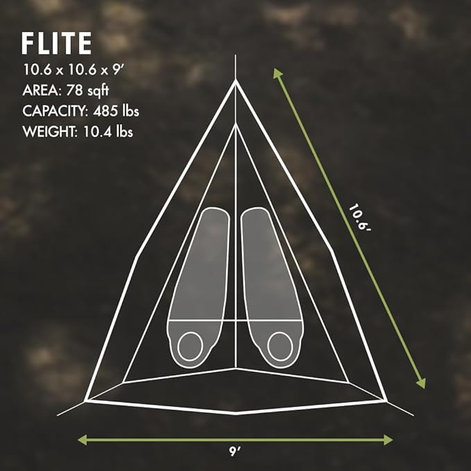 Tentsile Flite+ V3 Lightweight Camping Tent Hammock Portable Treehouse for Backpackers Backyards Nature Lovers Designed in The UK
