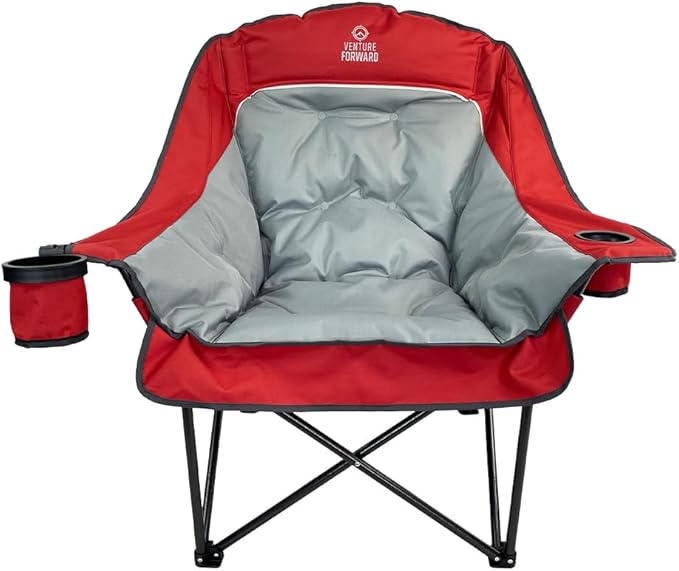 Oversized Folding Camping Chair - Portable and Comfortable 400 lbs. Weight Capacity - Perfect for Camping and Outdoor Activities