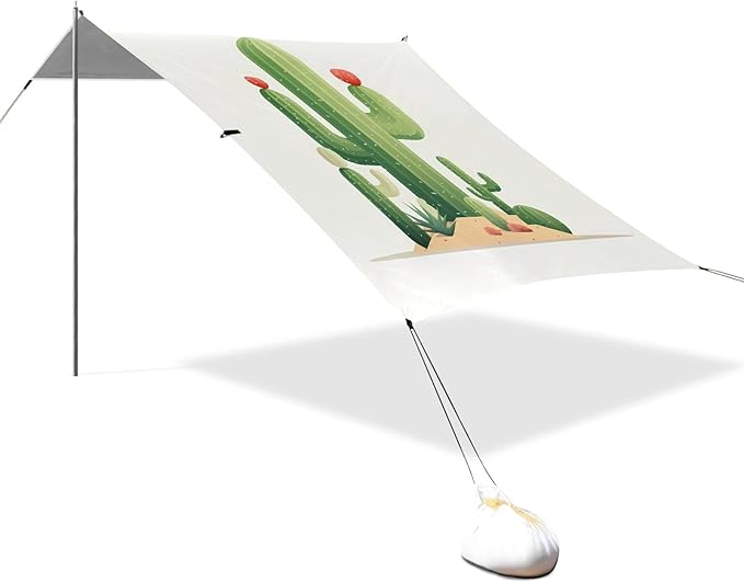 CactusCamping Sun Shelters 9.2 x 10.5 FT Beach Canopy Tent Sun Shade with Carrying Bag for Camping Trips Fishing Backyard Fun or Picnics 21340687