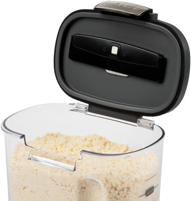Progressive International ProKeeper+ Clear Plastic Airtight Food Baker's Kitchen Storage Organization Container Canister Set with Magnetic Accessories 2- Piece Set (Specialty Flour 1.5-Quart)