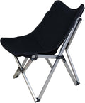 Lightweight Folding Camping Chair - Portable Outdoor Beach Chair 275lbs Capacity Extra Large Black