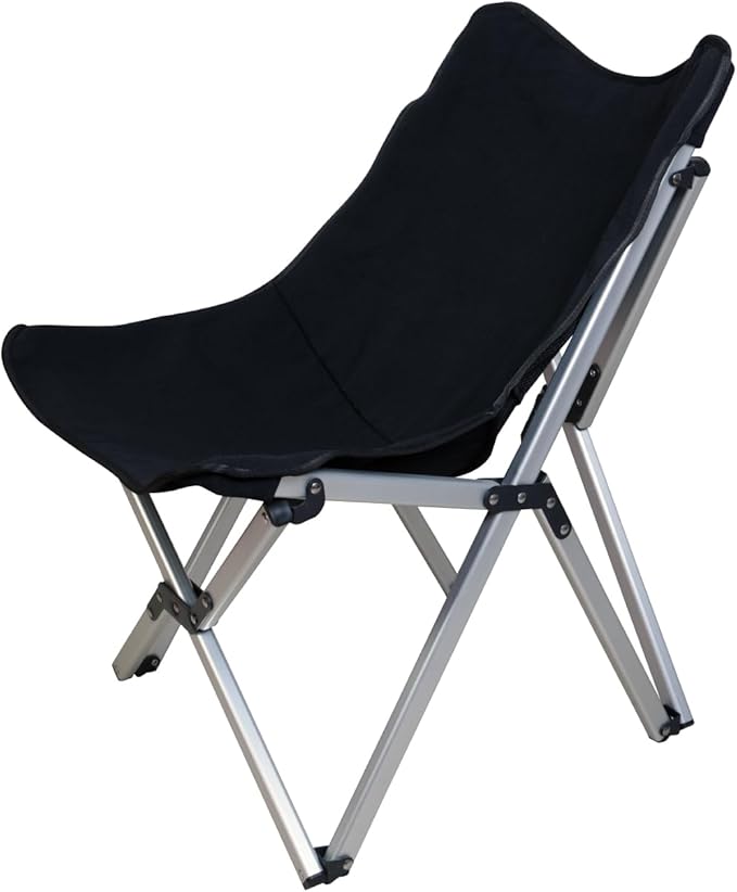 Lightweight Folding Camping Chair - Portable Outdoor Beach Chair 275lbs Capacity Extra Large Black