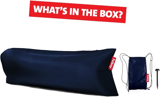 Fatboy Lamzac The Original Version 3.0 Inflatable Lounger with Carry Bag Dark Blue
