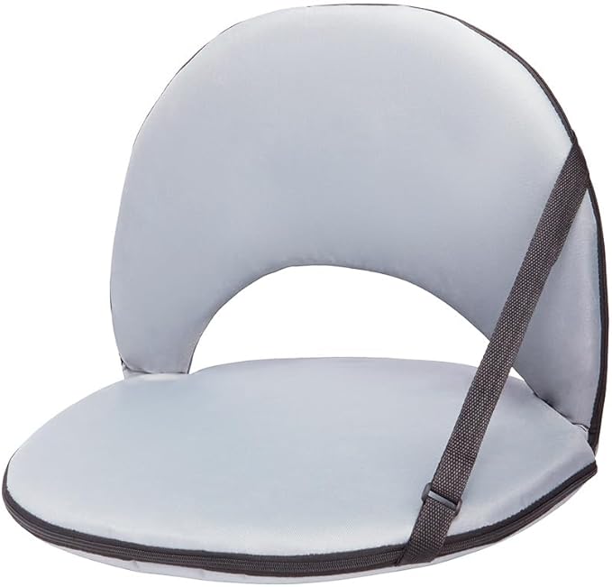 The Lakeside Collection Travel Folding Cushioned Seat 5 Adjustable Positions Blue Or Gray