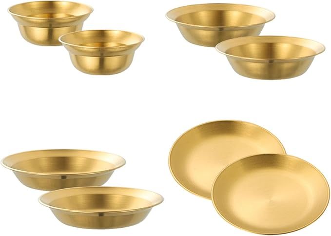 Stainless Steel Plates and Bowls Dinnerware Set Camping Utensils Outdoor Tableware for Picnic Hiking Travel BBQ