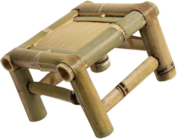 Vintage Stool for Home and Bathroom Retro Small Seat 20X28X28Cm Lightweight Natural Material for and Outdoor Use